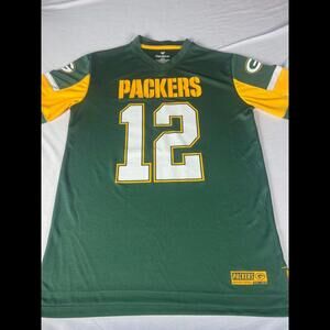 NFL Players Green Bay Packers Aaron Rogers #12 Jersey Men's Size M